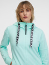 Sam 73 Türkisfarbenes Damen-Sweatshirt SAM 73 Lisa mit Kapuze und Reißverschluss