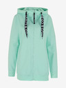 Sam 73 Türkisfarbenes Damen-Sweatshirt SAM 73 Lisa mit Kapuze und Reißverschluss