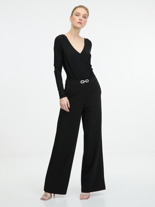 Orsay Schwarzer Damen-Body mit langen Ärmeln ORSAY