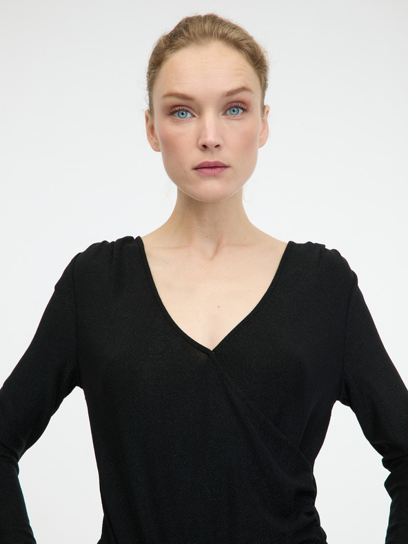 Orsay Schwarzer Damen-Body mit langen Ärmeln ORSAY