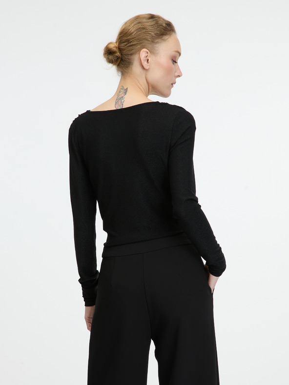 Orsay Schwarzer Damen-Body mit langen Ärmeln ORSAY