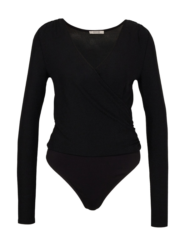 Orsay Schwarzer Damen-Body mit langen Ärmeln ORSAY