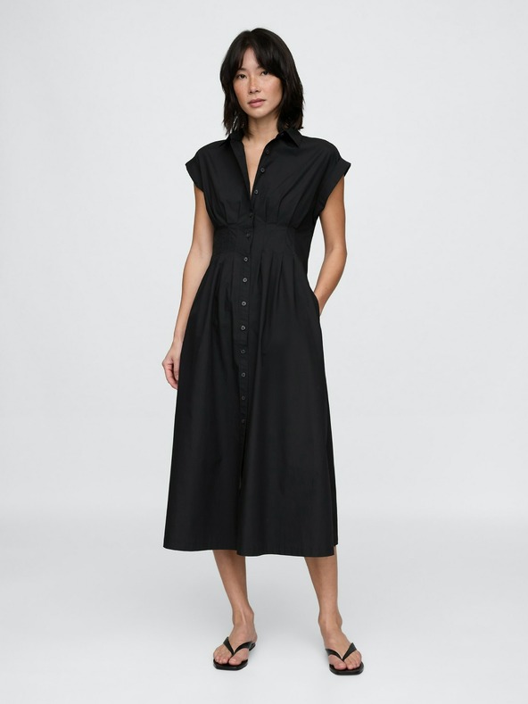GAP Damen Hemd-Popeline-Midikleid GAP