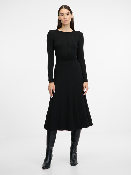 Orsay Schwarzes Damen Midikleid ORSAY