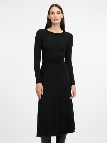 Orsay Schwarzes Damen Midikleid ORSAY