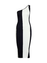 Orsay Schwarz-weißes Damen-Midikleid ORSAY
