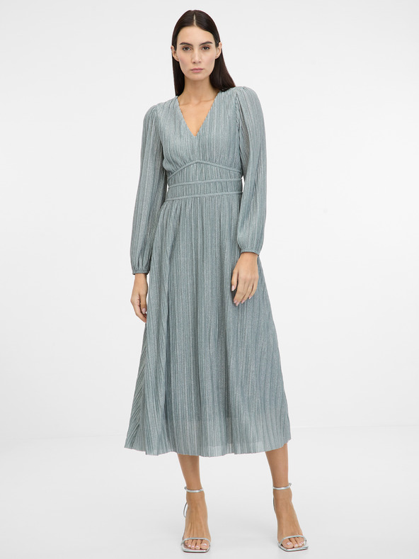 Orsay Silbernes Damen-Midikleid ORSAY