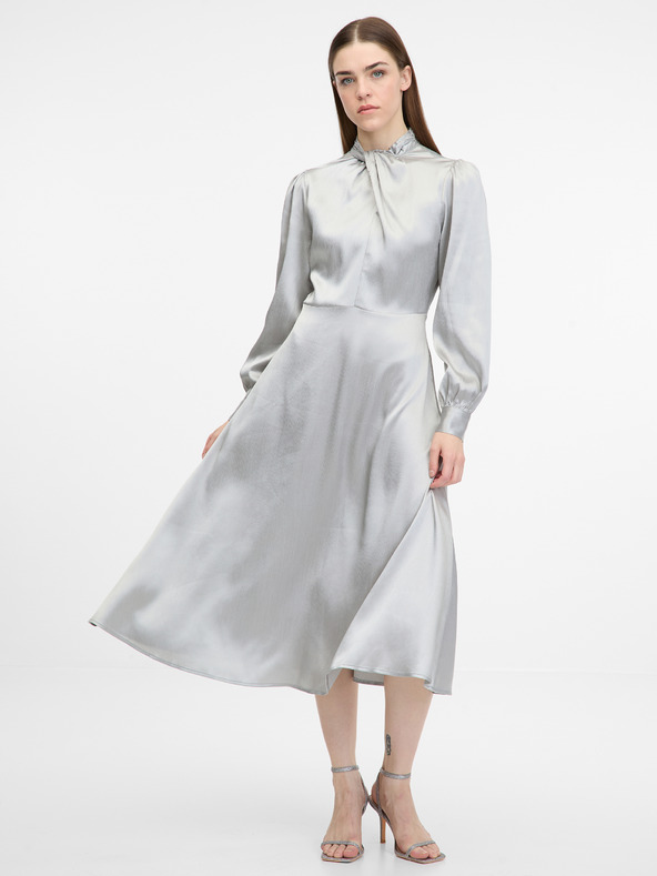 Orsay Silbernes Damen-Midikleid ORSAY