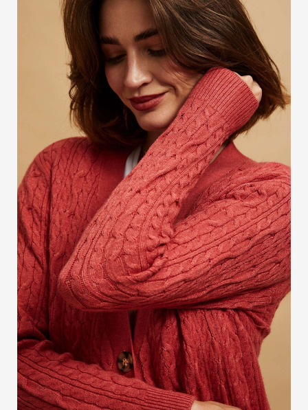Moodo Damen Strickjacke rot Moodo