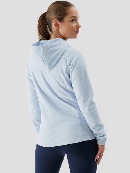 4F 4F Damen-Fleece-Kapuzenpulli mit normaler Kapuze und Reißverschluss