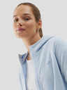 4F 4F Damen-Fleece-Kapuzenpulli mit normaler Kapuze und Reißverschluss