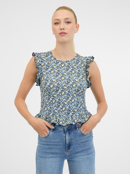 Orsay Dunkelblaues Kurzarm-T-Shirt für Frauen ORSAY