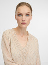 Orsay Beige Bluse mit langen Ärmeln ORSAY