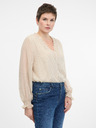 Orsay Beige Bluse mit langen Ärmeln ORSAY