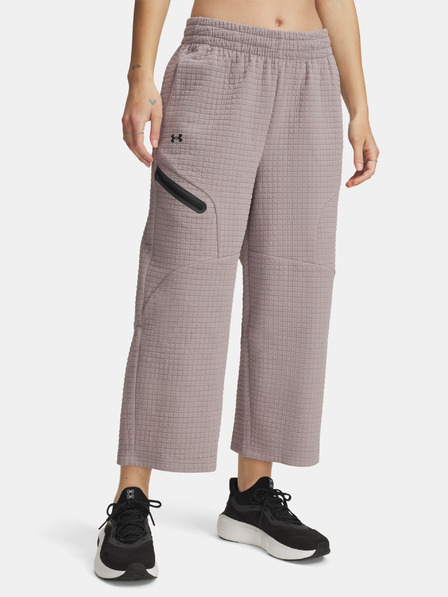 Under Armour Damen-Sportleggings Under Armour Unstoppable Flc Grid Crop-GRY