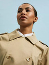 Moodo Beigefarbener Damen-Kurztrenchcoat Moodo