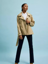 Moodo Beigefarbener Damen-Kurztrenchcoat Moodo