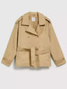 Moodo Beigefarbener Damen-Kurztrenchcoat Moodo