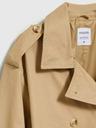 Moodo Beigefarbener Damen-Kurztrenchcoat Moodo