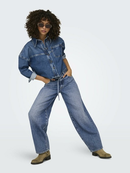 ONLY Blaue Straight Jeans für Damen ONLY