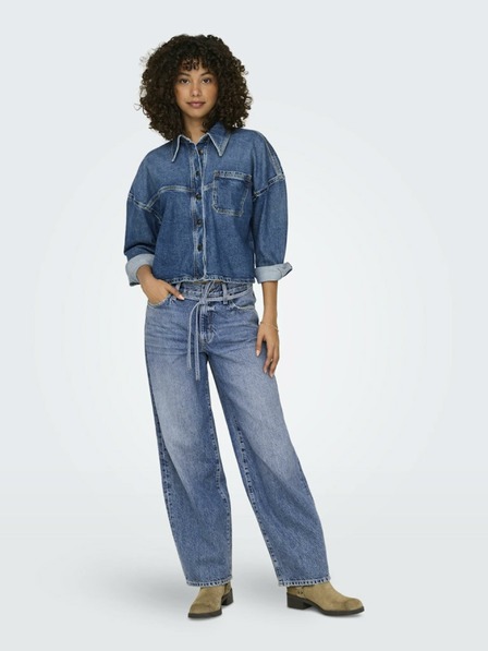 ONLY Blaue Straight Jeans für Damen ONLY