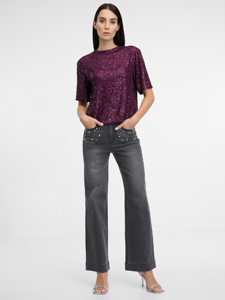 Orsay Dunkelgraue Wide Leg-Jeans für Damen ORSAY