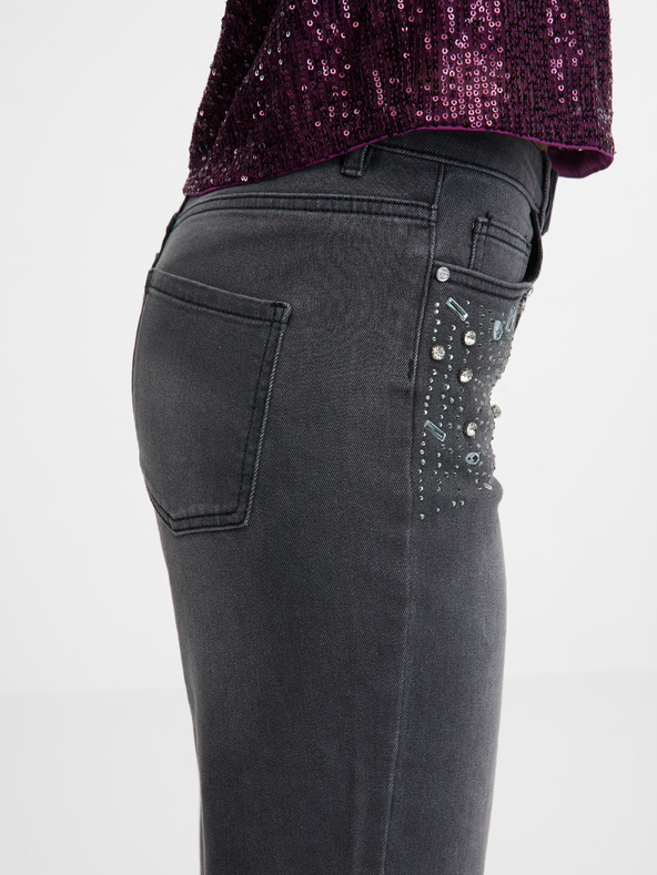 Orsay Dunkelgraue Wide Leg-Jeans für Damen ORSAY