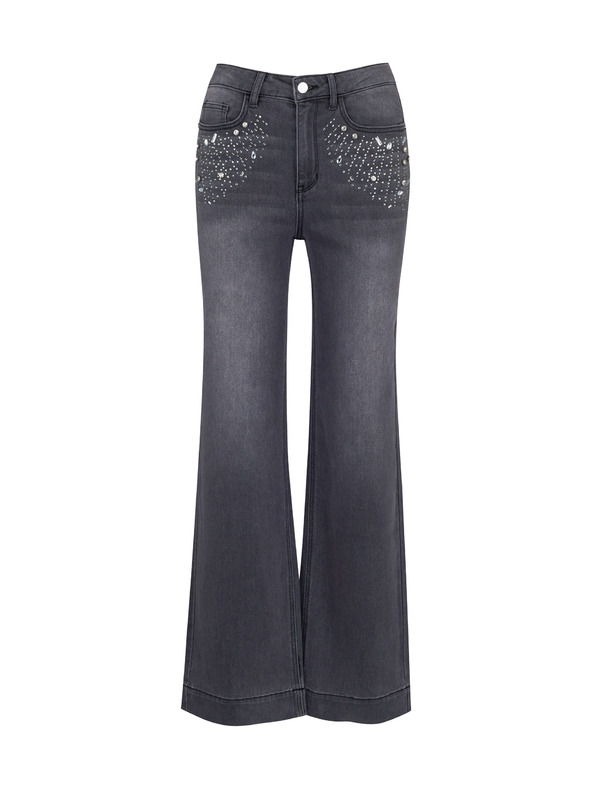 Orsay Dunkelgraue Wide Leg-Jeans für Damen ORSAY