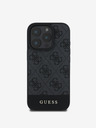 Guess Guess PU 4G Streifen Back Cover für iPhone 16 Pro Max Grau