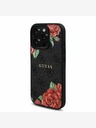 Guess Guess PU-Leder 4G Roses MagSafe Back Cover für iPhone 16 Pro Max Schwarz