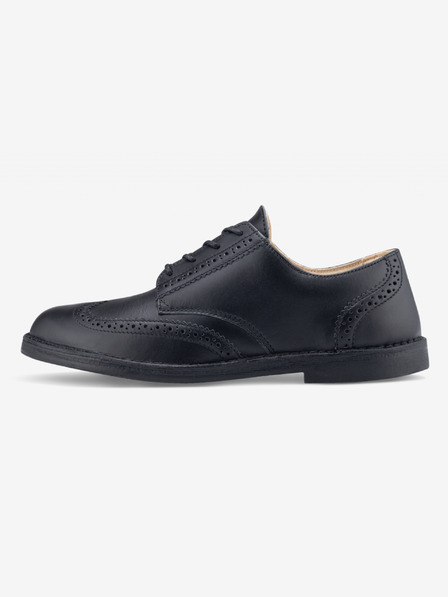 Vasky Damen Schwarze Leder Halbschuhe - Frühlings- / Herbstschuhe Vasky Brogue Low Noir