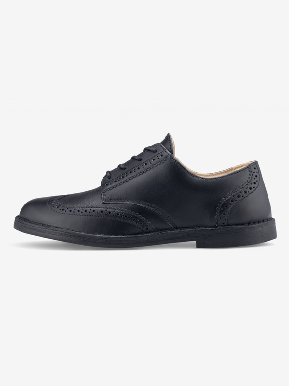 Vasky Damen Schwarze Leder Halbschuhe - Frühlings- / Herbstschuhe Vasky Brogue Low Noir