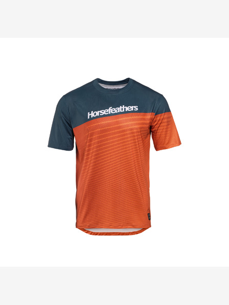 Horsefeathers Radtrikot Quantum - petrol/orange HORSEFEATHERS