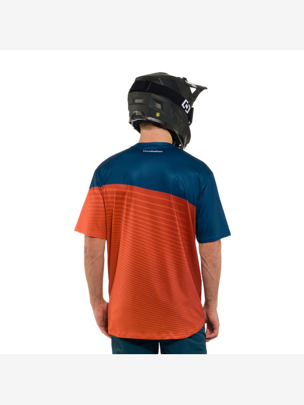 Horsefeathers Radtrikot Quantum - petrol/orange HORSEFEATHERS