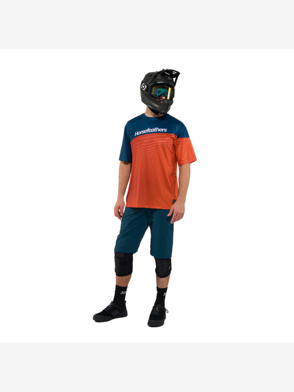 Horsefeathers Radtrikot Quantum - petrol/orange HORSEFEATHERS