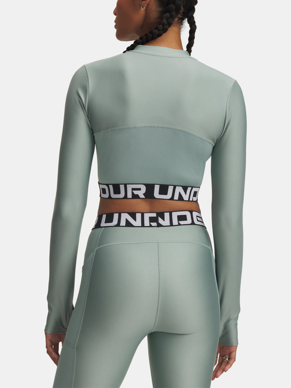 Under Armour Damen-T-Shirt Under Armour HeatGear Rib 1/4 Zip LS