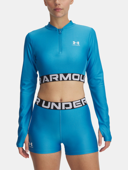 Under Armour Damen-T-Shirt Under Armour HeatGear Rib 1/4 Zip LS