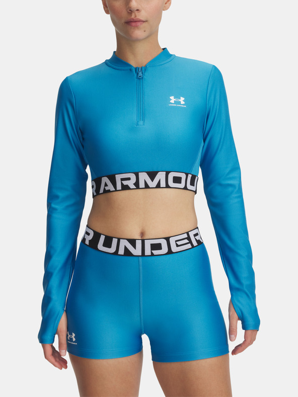 Under Armour Damen-T-Shirt Under Armour HeatGear Rib 1/4 Zip LS