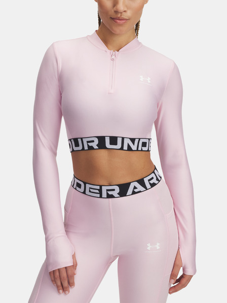 Under Armour Damen-T-Shirt Under Armour HeatGear Rib 1/4 Zip LS