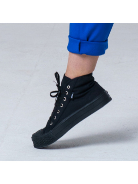 Vasky Männer Leinwand Knöchel Turnschuhe / Stiefel schwarz Vasky Kanvasky High