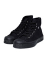 Vasky Damen Schwarze Leinen Knöchelschuhe / Turnschuhe Vasky Kanvasky High