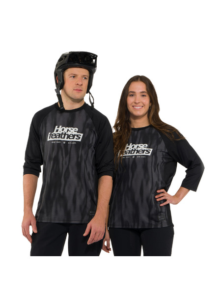 Horsefeathers Radtrikot Spike 3/4 - halbton/schwarz HORSEFEATHERS