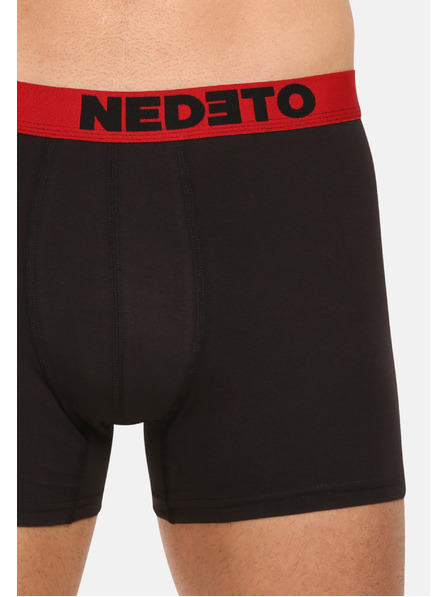 Nedeto Set mit sieben Herren-Boxershorts in schwarz Nedeto