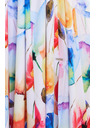 numoco Langes Sommerkleid mit Gürtel - buntes Blumenmuster Numoco