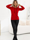 numoco Bequemes warmes Sweatshirt mit Kapuze und Taschen - rot Numoco