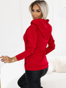 numoco Bequemes warmes Sweatshirt mit Kapuze und Taschen - rot Numoco