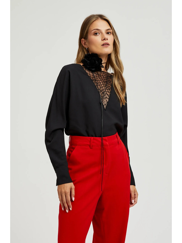 Moodo Schwarze Damen-Halskette Moodo