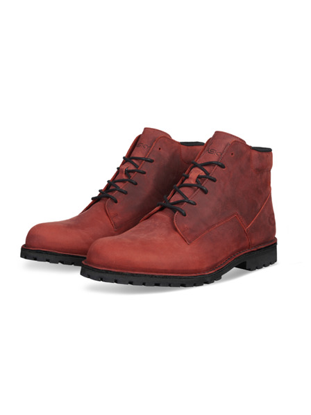 Vasky Damen Lederstiefeletten Rot - Herbst/Winter Stiefel, Vasky Hillside Wasserdichte Schuhe