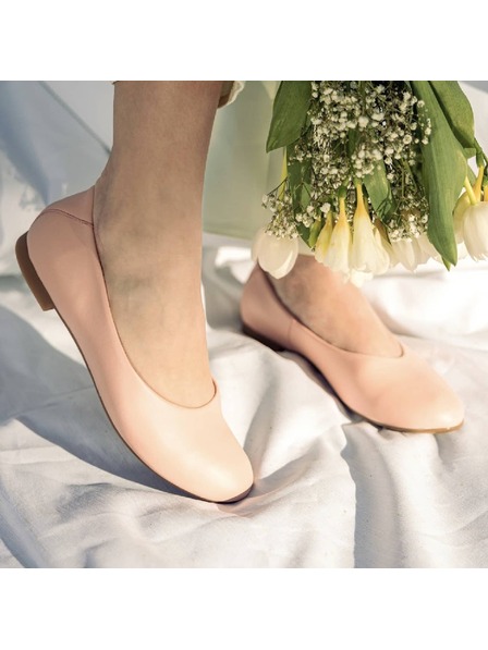 Vasky Vasky Misty Pink Leder Ballerinas Rosa - Frühling / Herbst Schuhe Tschechische Produktion aus Zlín 35 EU