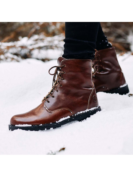 Vasky Damen Lederstiefeletten dunkelbraun - Herbst / Winter Stiefel, Vasky Lydie Schuhe
